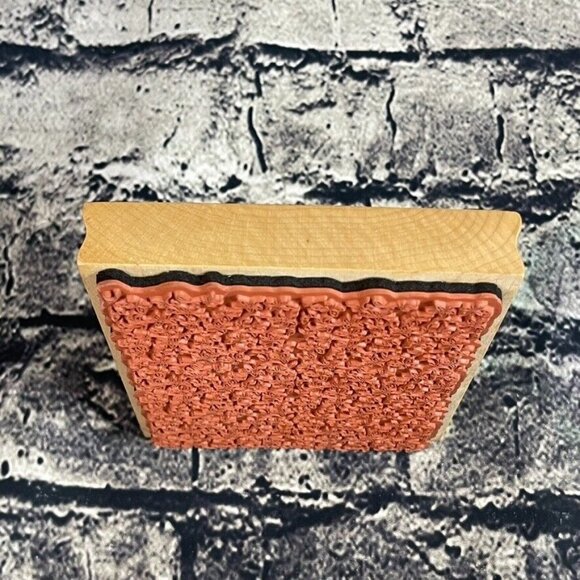 inkadinkado Rubber Stamp Wood Block floral background butterfly - Picture 4 of 7